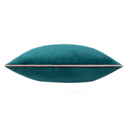 furn. Furn Meridian Velvet Feather Filled Cushion, Teal/blush, 45 X 45Cm - thumbnail 2