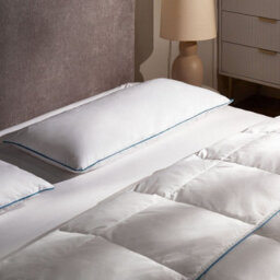 Wyld And Coco Luxnest Low Bed Pillow White Duck Down 40 X 80 Cm Premium Cotton Casing - thumbnail 2