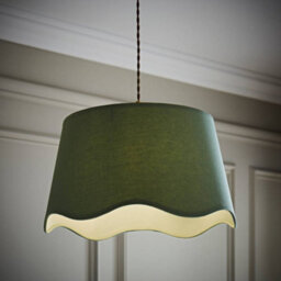 Valuelights Mabel Large Sage Scallop Edge Linen Lamp Shade (D)45Cm