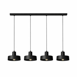 Luminosa Lighting Luminosa Velyo Bar Pendant Ceiling Light Black 4X E27 - thumbnail 1