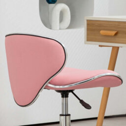 Homcom Office Chair Beauty Salon Rolling Technician Stool Chair Pink - thumbnail 7