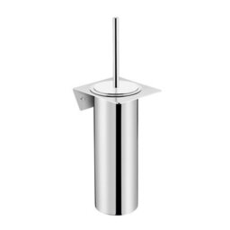 Cosmic Toilet Brush, Siver Gloss, Wall-Mounted. Collection Kubic