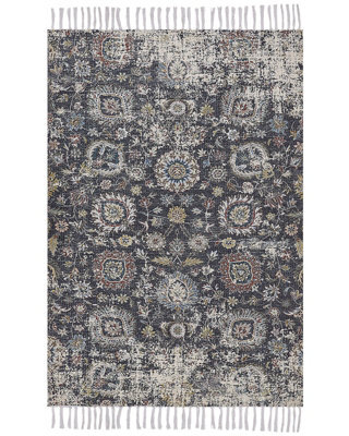 Beliani Living Multicolour Oriental Rug 150 X 230 Cm With Distressed Tassels - image 1