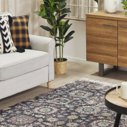 Beliani Living Multicolour Oriental Rug 150 X 230 Cm With Distressed Tassels - thumbnail 2