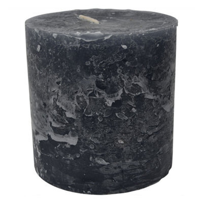 Buttercup Farm Libra Rustica Pillar Candle - Paraffin - L10 X W10 X H10 Cm - Dark Grey - image 1