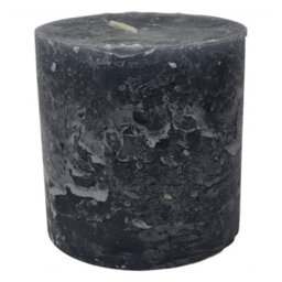 Buttercup Farm Libra Rustica Pillar Candle - Paraffin - L10 X W10 X H10 Cm - Dark Grey