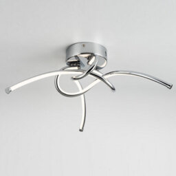 First Choice Lighting Twist - Chrome Led Flush Ceiling Light - thumbnail 1