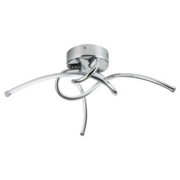 First Choice Lighting Twist - Chrome Led Flush Ceiling Light - thumbnail 5