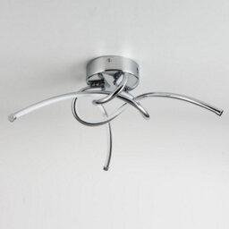 First Choice Lighting Twist - Chrome Led Flush Ceiling Light - thumbnail 3