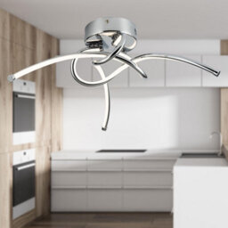 First Choice Lighting Twist - Chrome Led Flush Ceiling Light - thumbnail 7