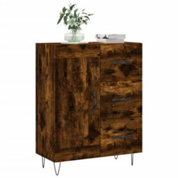 Berkfield Sideboard Smoked Oak 69.5X34X90 Cm Engineered Wood - thumbnail 3