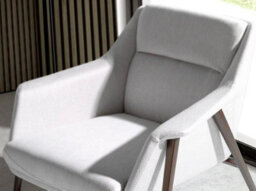 Angel Cerda Stylish White Fabric Armchair For Modern Interiors - thumbnail 4