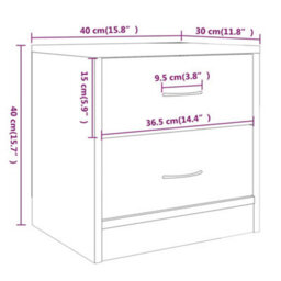 Berkfield Classic Bedside Cabinets 2 Pcs Grey Sonoma 40X30X40 Cm Engineered Wood - thumbnail 7