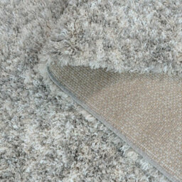 Loomed Super Soft Mottled Tonal Silver & Grey Shaggy Area Rug 200X290Cm - thumbnail 4