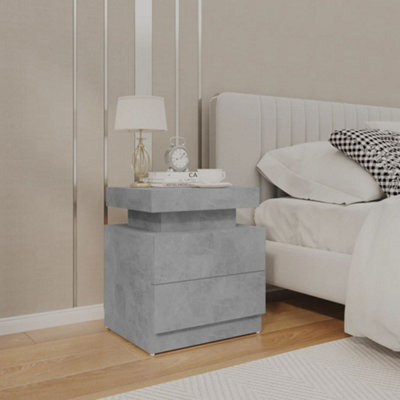 Berkfield Bedside Cabinet Concrete Grey 45X35X52 Cm Engineered Wood - image 1
