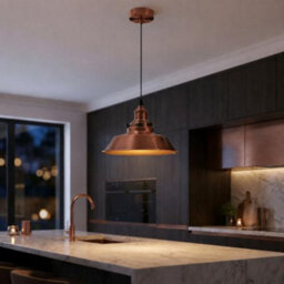 Ledsone Modern Ceiling Pendant Light Black Metal 29Cm Width Copper - thumbnail 1