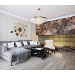 Luminosa Lighting Luminosa Classic Revero 12 Light Brass Pendant Ceiling Light - thumbnail 3