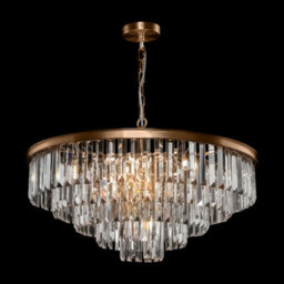 Luminosa Lighting Luminosa Classic Revero 12 Light Brass Pendant Ceiling Light - thumbnail 2