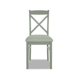 Statement Furniture Florence Crossback Upholstered Seat Dining Chair - Sage Green - thumbnail 3