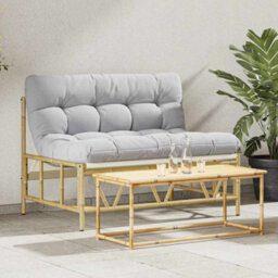 Walplus Garden Bench Light Grey 110 X 75X 71 Cm Steel