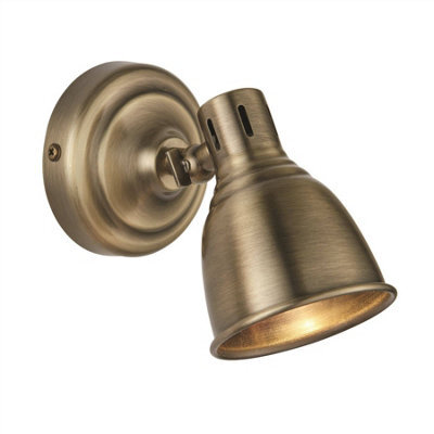 Luminosa Lighting Luminosa Westbury Led 1 Light Spotlight Antique Brass Plate, Gu10