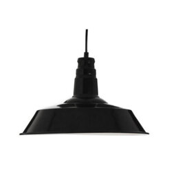 Orsina Matte Black Pendant Light, Deep Bowl Metal Hanging Lamp, Ceiling Mounted Pendant Light With Slim Cable - thumbnail 1