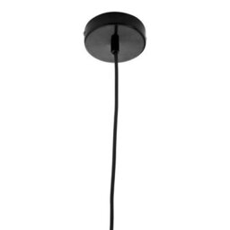 Orsina Matte Black Pendant Light, Deep Bowl Metal Hanging Lamp, Ceiling Mounted Pendant Light With Slim Cable - thumbnail 4