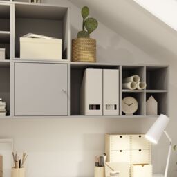 GoodHome Konnect Grey 3 Shelf Cube Bookcase, (H)1038mm (W)354mm - thumbnail 4