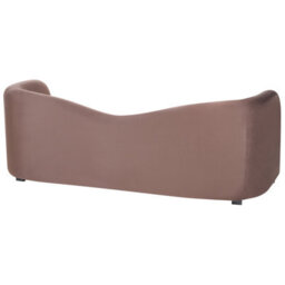 Beliani Elegant Velvet Living Room Set Dark Brown Sofa And Armchairs Curved - L205 X D90 X H75Cm - thumbnail 5
