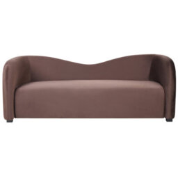 Beliani Elegant Velvet Living Room Set Dark Brown Sofa And Armchairs Curved - L205 X D90 X H75Cm - thumbnail 2