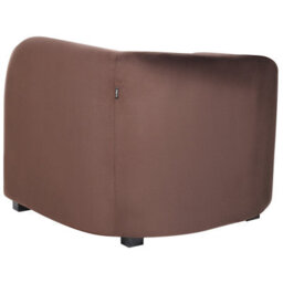 Beliani Elegant Velvet Living Room Set Dark Brown Sofa And Armchairs Curved - L205 X D90 X H75Cm - thumbnail 9