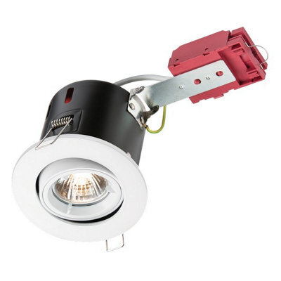 Luminosa Lighting Luminosa Fire-Rated Tilt Downlight White, 230V 50W Gu10 Ic