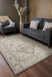 RugsX Wool Carpet Legend 468 10 Gb500 Osta - Rosette, Frame, Exclusive Grey   240X340 Cm - thumbnail 5