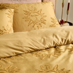 Duvet Day Suns Soft Tufted Duvet Cover Set, Gold, Super King - thumbnail 2