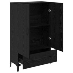Walplus Highboard Black Oak 70 X 31 X 115 Cm Engineered Wood And Iron - thumbnail 5