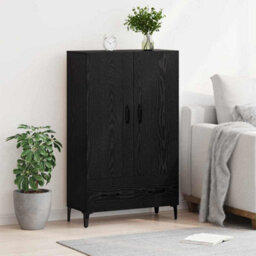 Walplus Highboard Black Oak 70 X 31 X 115 Cm Engineered Wood And Iron - thumbnail 4