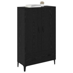 Walplus Highboard Black Oak 70 X 31 X 115 Cm Engineered Wood And Iron - thumbnail 3