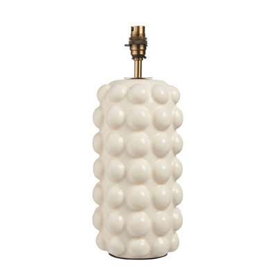 Loops Elegant White Crackle Table Lamp Base With Aged Brass Accent For Modern Interiors - image 1