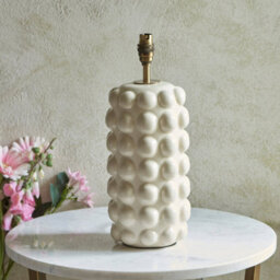 Loops Elegant White Crackle Table Lamp Base With Aged Brass Accent For Modern Interiors - thumbnail 2