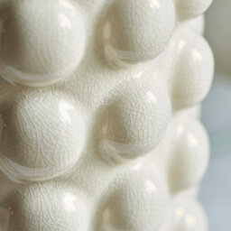 Loops Elegant White Crackle Table Lamp Base With Aged Brass Accent For Modern Interiors - thumbnail 4