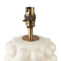 Loops Elegant White Crackle Table Lamp Base With Aged Brass Accent For Modern Interiors - thumbnail 5