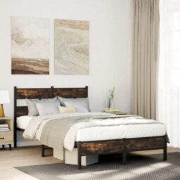 Berkfield Bed Frame Without Mattress With Headboard Sonoma Oak 120X200 Cm