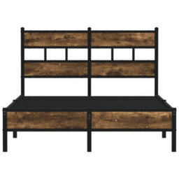 Berkfield Bed Frame Without Mattress With Headboard Sonoma Oak 120X200 Cm - thumbnail 4