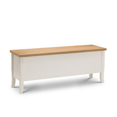 Oakham Premium Westford Storage Bench In Ivory And Oak - image 1