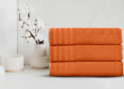 Velosso Xxxl Towel 100% Cotton Everyday Towel - Orange