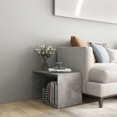 Vidaxl Side Table Concrete Grey 59X36X38 Cm Engineered Wood Side Tables - image 1