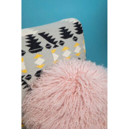 Orsina Bosie Luxury Pink Soft Fur Cushion - thumbnail 5