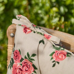 Dibor Set Of 2 Vintage Rose Green Summer Outdoor Garden Chair Seat Pad Cushions - thumbnail 5