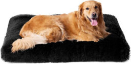 Black Dog Bed Soft Pet Cushion Large Dog Crate Puppy Cat Washable Pad Mat Size Xxl