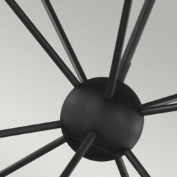 Luminosa Lighting Elstead Jax 10 Light Chandelier, Midnight Black, G9 - thumbnail 3